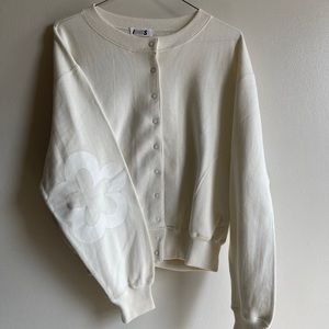 Issey Miyake White Floral Jacket Small Medium